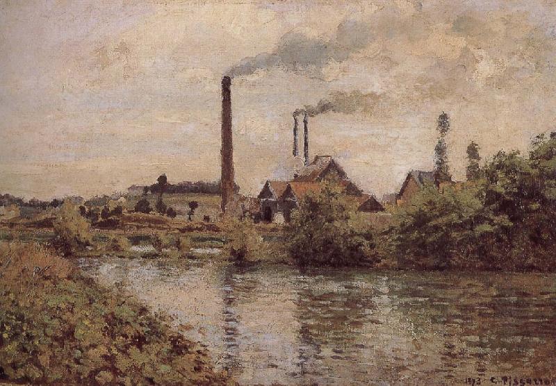 Camille Pissarro Metaponto factory Schwarz oil painting image